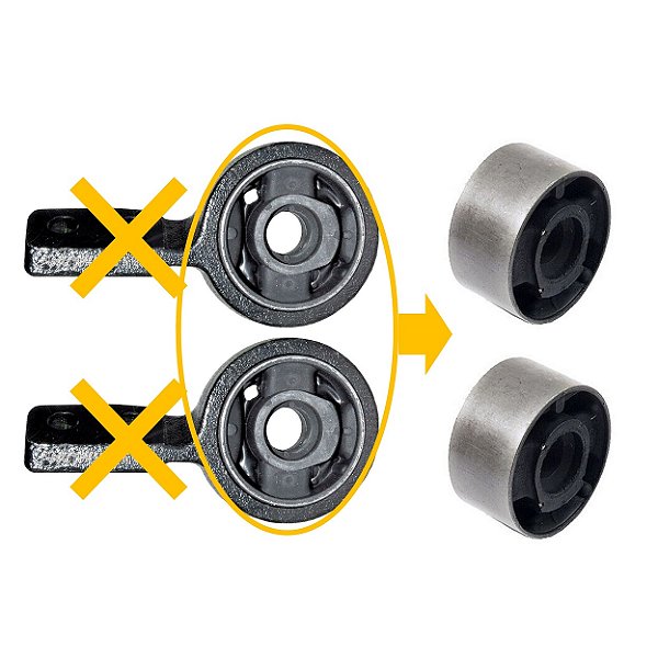 Kit Bucha Bandeja Dianteira BMW Serie 3 E36 325i 323i 328i 1992 1998 Z3 1995 2003