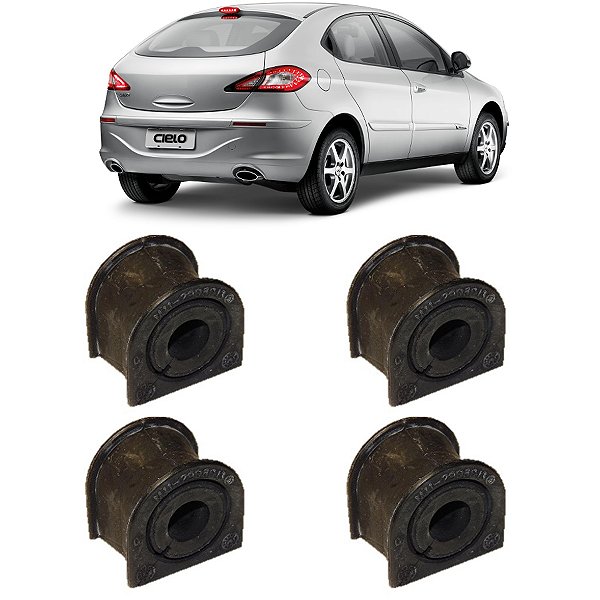 Kit Bucha Barra Estabilizadora Dianteira Traseira Chery Cielo 2010 2011 2012