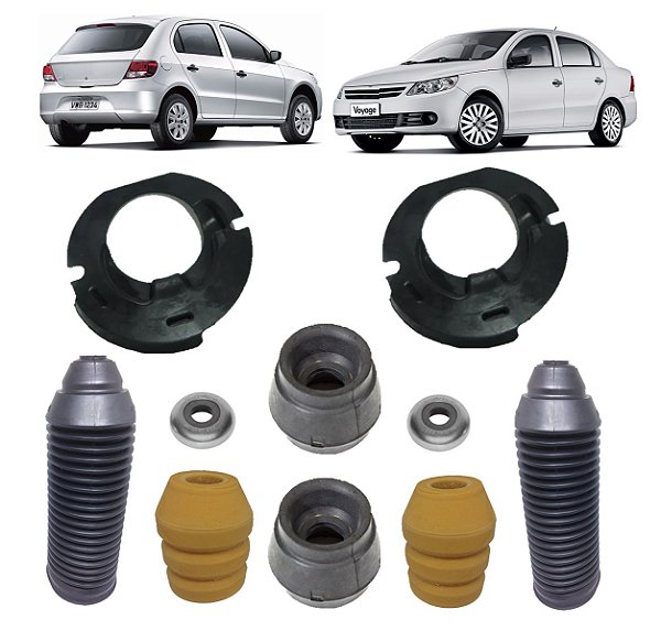 Kit Coxim Batente Calço Mola Amortecedor Dianteiro Gol G3 G4