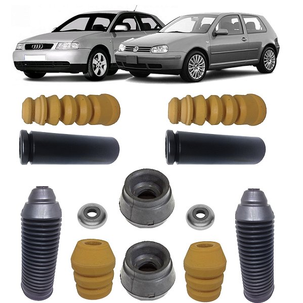 Kit Coxim Batente Coifa Dianteiro Traseiro Golf A3