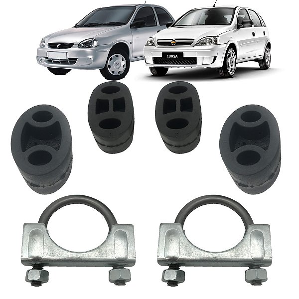 KIT COXIM CENTRAL SILENC.DIANT. TRAS. ABRAÇADEIRA UAB35 CORSA 94/.../CORSA SEDAN 95/...CORSA WAGON 97/...=206016