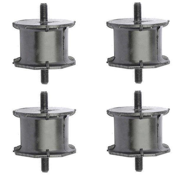 Kit 4 Coxim Dianteiro Motor Opala Caravan Chevette Chevy