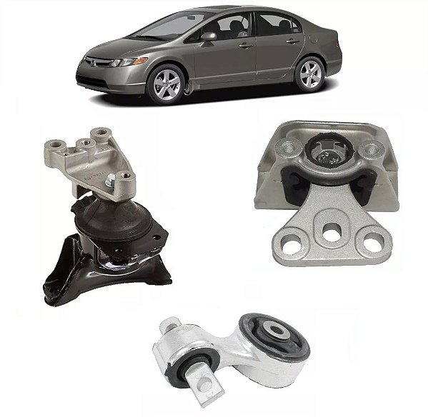 Kit Coxim Calco Motor Câmbio Honda Manual New Civic 2007 08