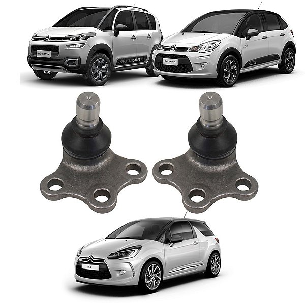 Pivô Inferior Suspensão Direito Esquerdo Citroen Aircross 2010 2011 2012 2013 2014 2015 2016 2017 2018 2019 2020 C3 2011 2012 2013 2014 2015 2016 2017 2018 2019 2020 DS3 2012 2013 2014 2015 2016 2017