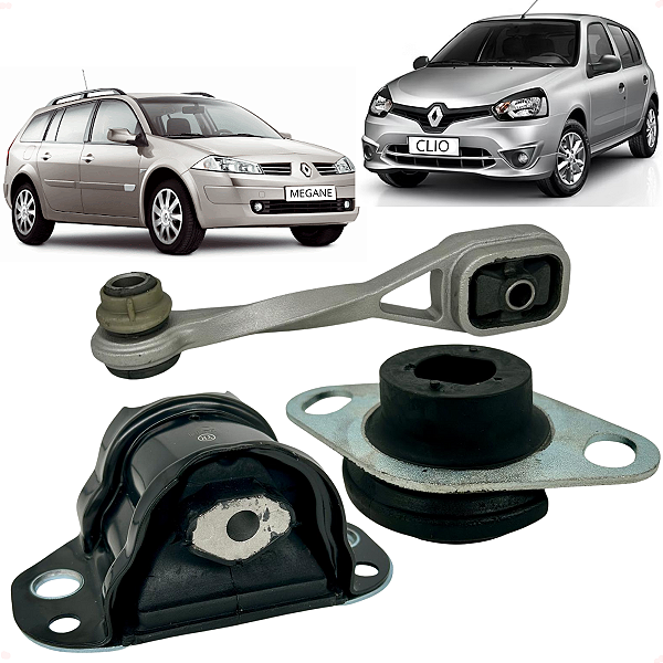 Kit Coxim Direito Esquerdo Motor Cambio Clio 1.0 8v 16v