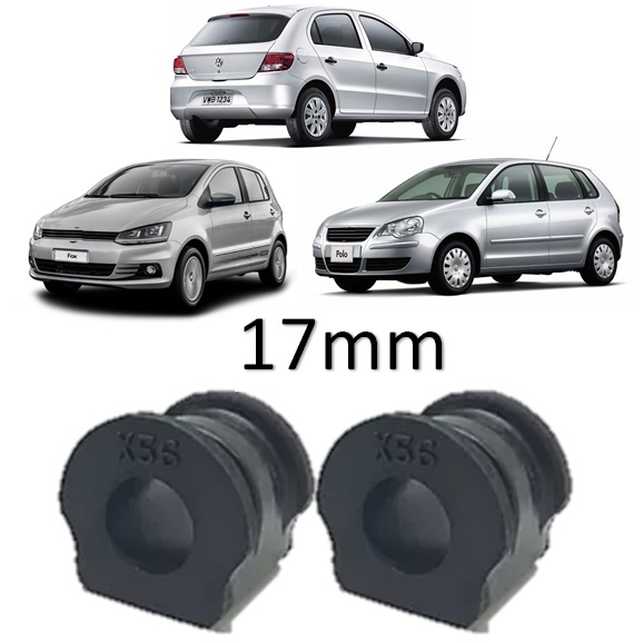 Kit Bucha Estabilizadora Bieleta Gol G5 Fox Polo 2004 2013 17mm