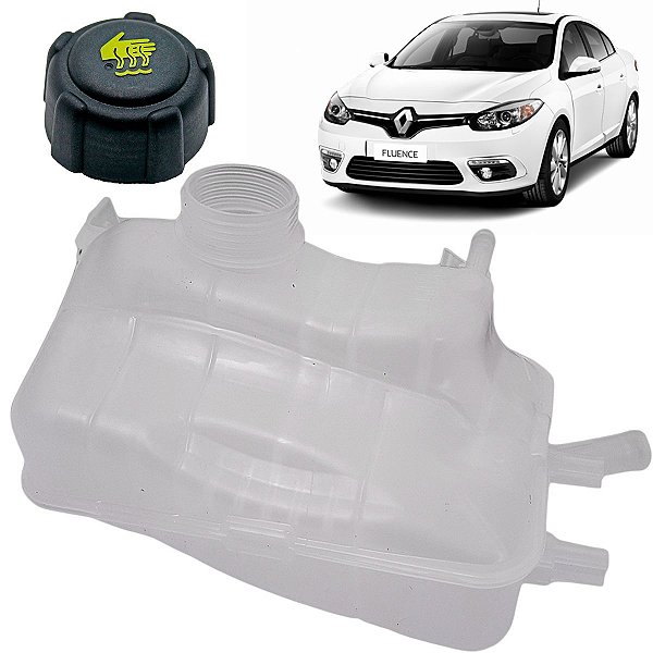 Kit Reservatório Expansão Água Radiador Tampa Fluence 2011 2012 2013 2014 2015 2016 2017 2018 (Ref. CAR3929) (Disponibil