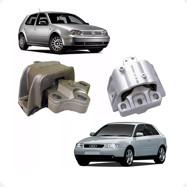 Coxim Calço Motor Esquerdo E Direito Cambio Golf Audi A3 1.6