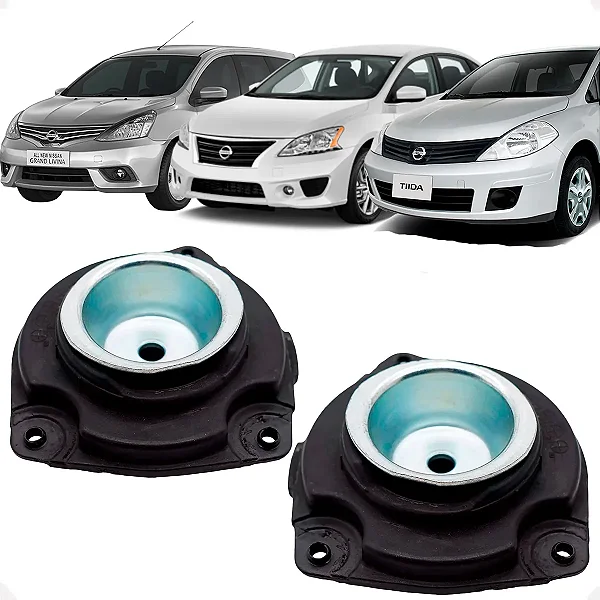 Kit Coxim Amortecedor Dianteiro Direito Esquerdo Tiida Livina 2010 2011 2012 2013 2014 2015 2016