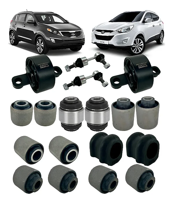 Kit 18 Buchas Suspensão Traseira Ix35 Sportage 2010 Em Diante