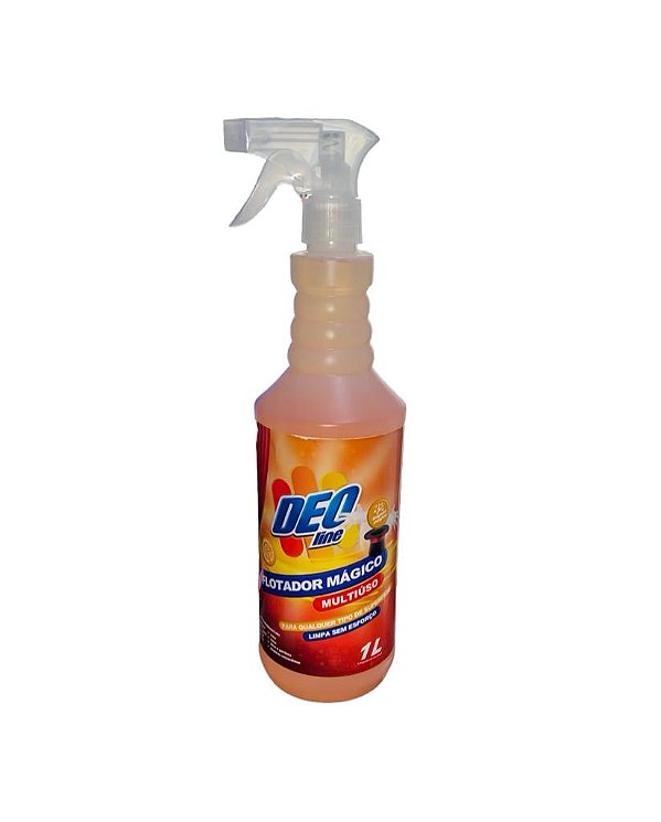 FLOTADOR MÁGICO MULTIUSO - 1L  DEO LINE * Flotação de partículas facilitando a remoção de manchas * Qualquer tipo de superfície * Limpa sem esforço