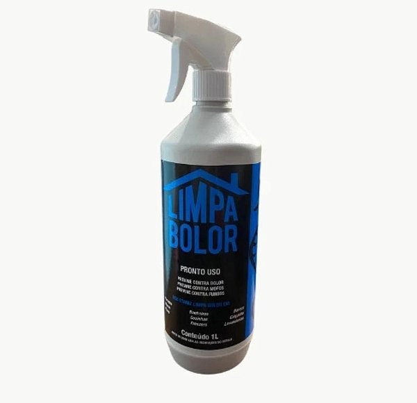 LIMPA BOLOR ETANIZ 1 L * Previne contra Bolor, Mofo e Fungos * Limpa bolor em: Paredes, Muros, Pisos, Banheiros, Cozinhas, Freezers, Barcos, Calçadas, Lavanderias