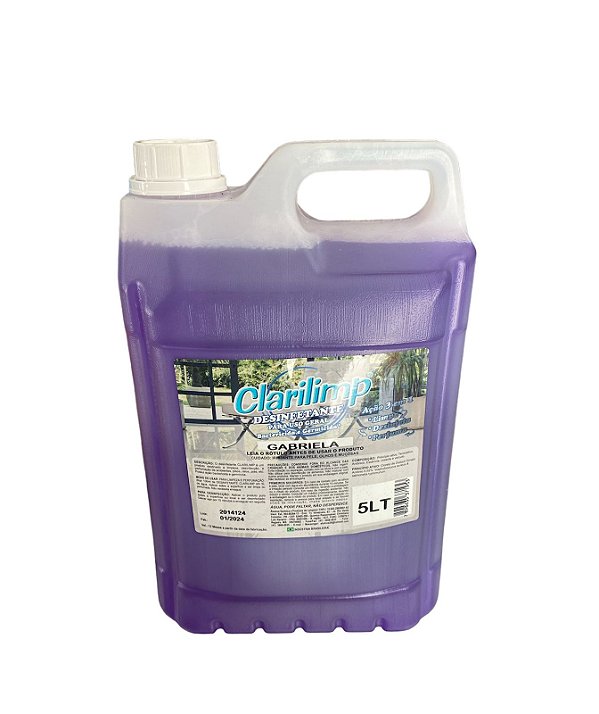 DESISFETANTE GABRIELA 5 L CLARILIMP * Limpa  *  Desinfeta * Perfuma * Bactericida e Germicida