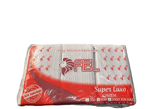 PAPEL INTERFOLHADO SUPER LUXO 19,5x19,5CM FIEL * Mil folhas