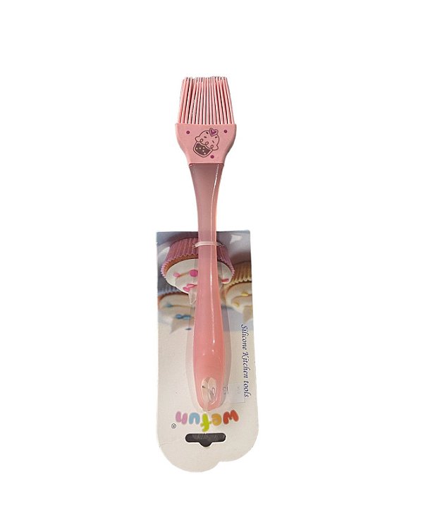 PINCEL CULINÁRIO DE SILICONE ROSA 23 CM WEFUN