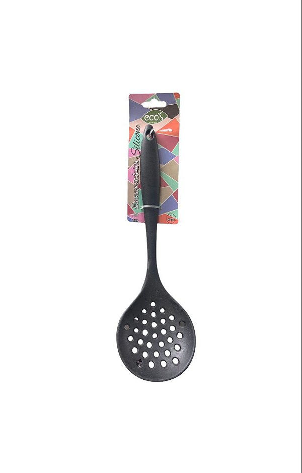 ESCUMADEIRA SILICONE PRETA 28CM ECO´S