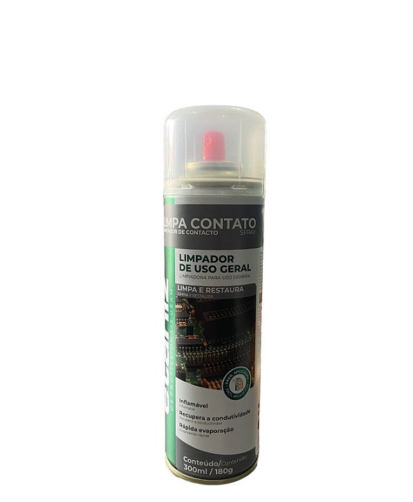 LIMPA CONTATO 300 ML ETANIZ * Limpa e Restaura * Inflamável * Recupera a condutividade * Rápida evaporação