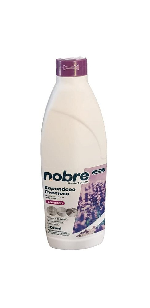 SAPONÁCEO CREMOSO 300 ML LAVANDA NOBRE * Limpa e dá brilho * Desengordura e não risca