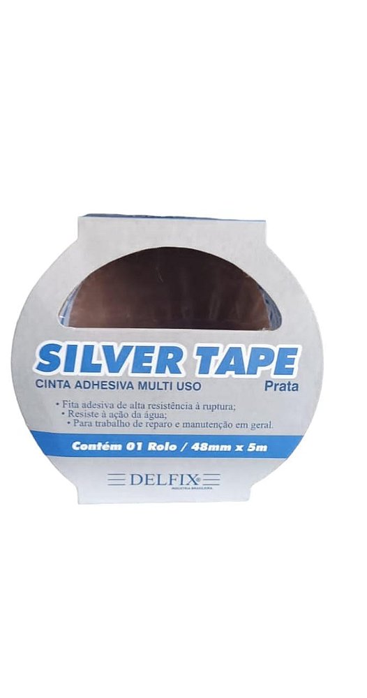 FITA SILVER TAPE PRATA 48MM X 5M DELFIX