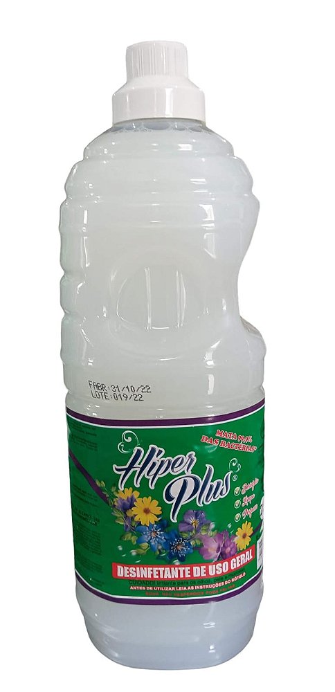 DESINFETANTE EUCALIPTO 2 L HIPER PLUS * Limpa * Perfuma * Desinfeta