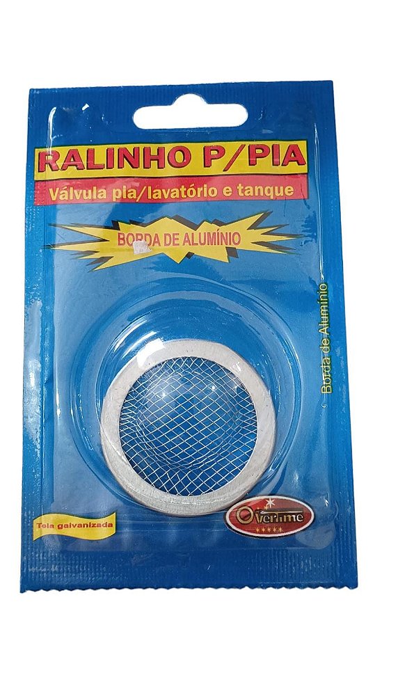 RALINHO PARA LAVATÓRIO TANQUE OU PIA OVERTIME * Borda em alumínio * Diâmetro externo da borda = 4,5 cm