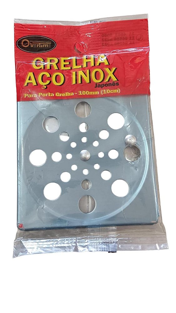 GRELHA PARA RALO EM AÇO INOX 10 X 10 CM QUADRADA * Com fecho abre e fecha