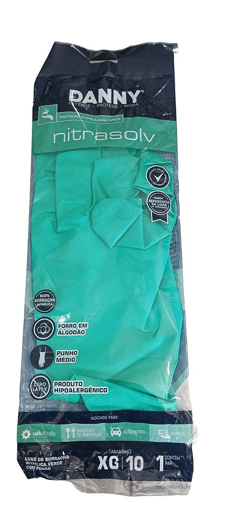 LUVA NITRLÍCA VERDE TAMANHO XG/10 DANNY