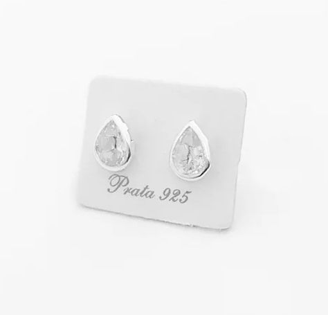 Brinco com Zircônia em Gota