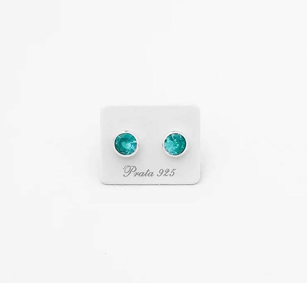 Brinco de Zircônia Verde - 5mm