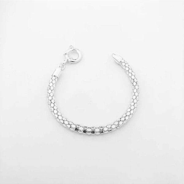 Pulseira Malha Kobra com Fecho Bóia - 19cm