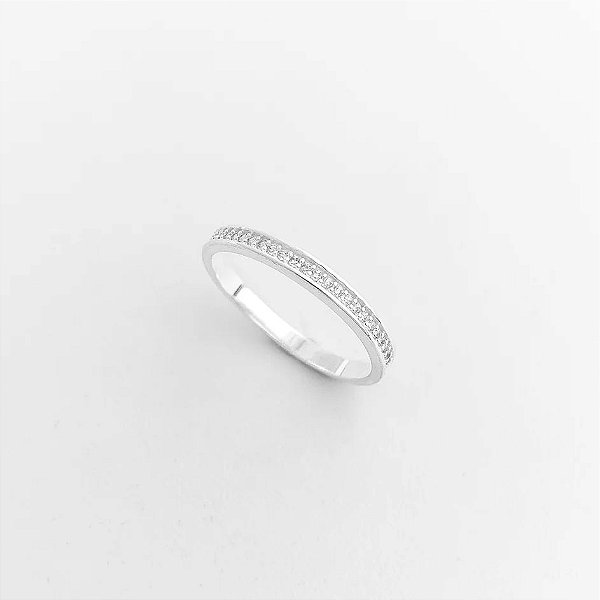 Anel Aparador com Zircônias