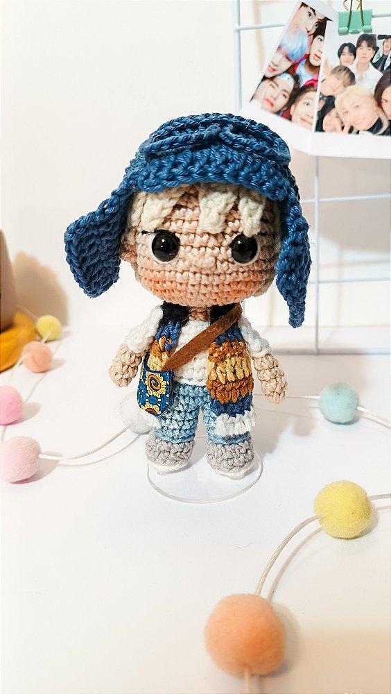 Mini Boneco pitico Baekhyun EXO crochê amigurumi