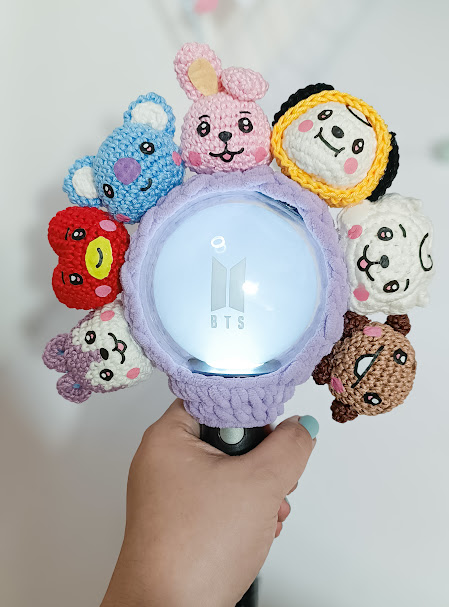 KIt DTF rostinhos BT21 para chaveiros ou capa da Army bomb - Não é a peça pronta!