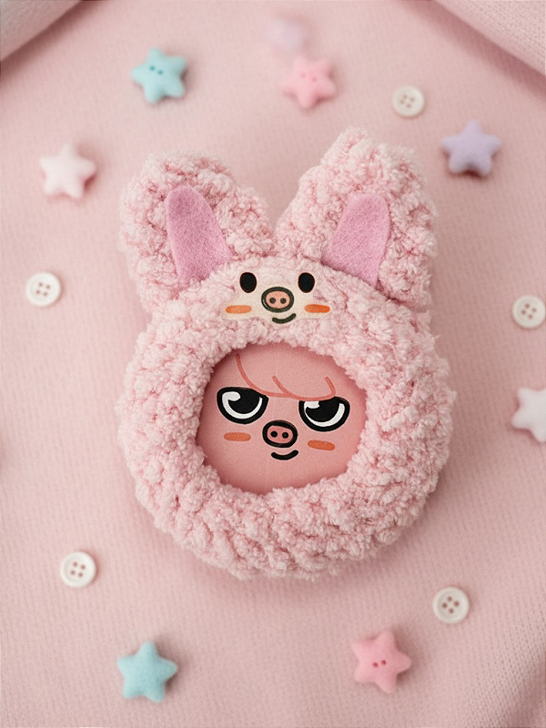 Dwaekki Chaveiro Skzoo Baby Photo Holder Stray kids crochê amigurumi