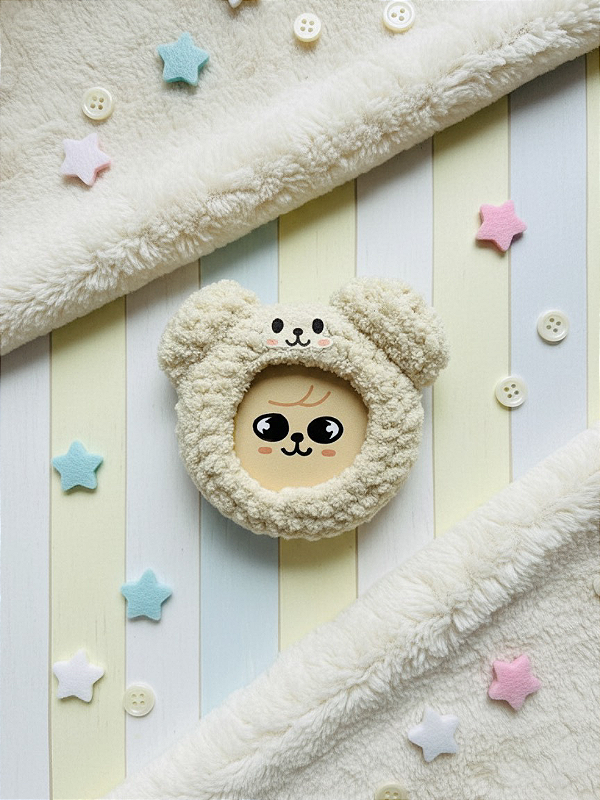 Puppy.m Chaveiro Skzoo Baby Photo Holder Stray kids crochê amigurumi