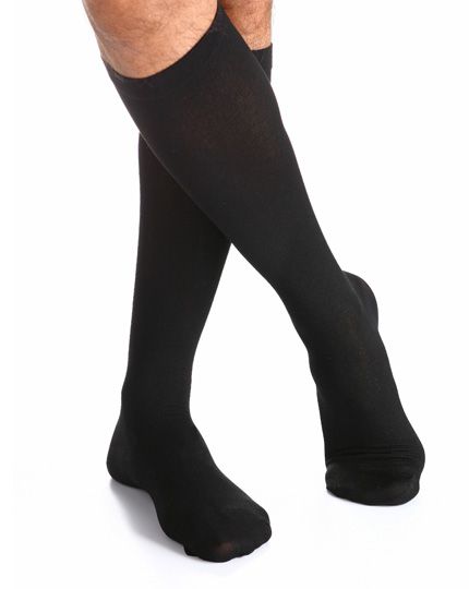 Meia Sigvaris Algodão Super 3/4 20-30 mmHg 282F Cotton Confort Preta