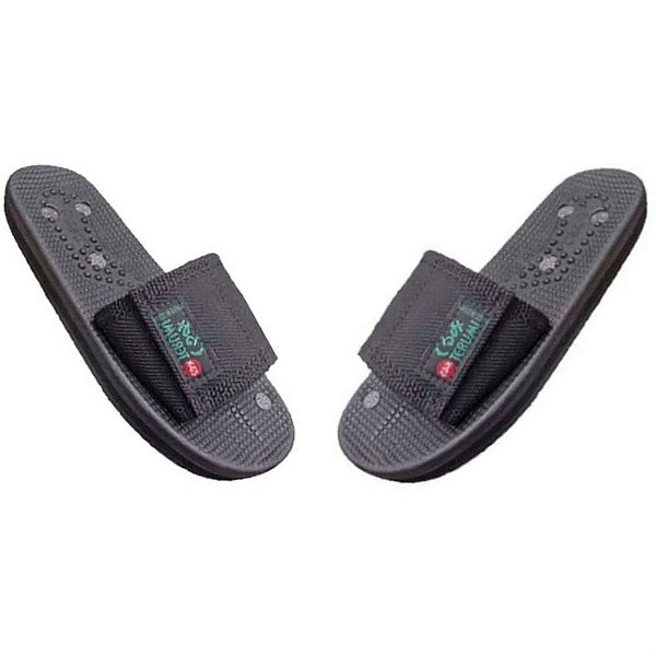 Chinelo Magnético de Velcro Terumi T-A Preto com 14 Imãs