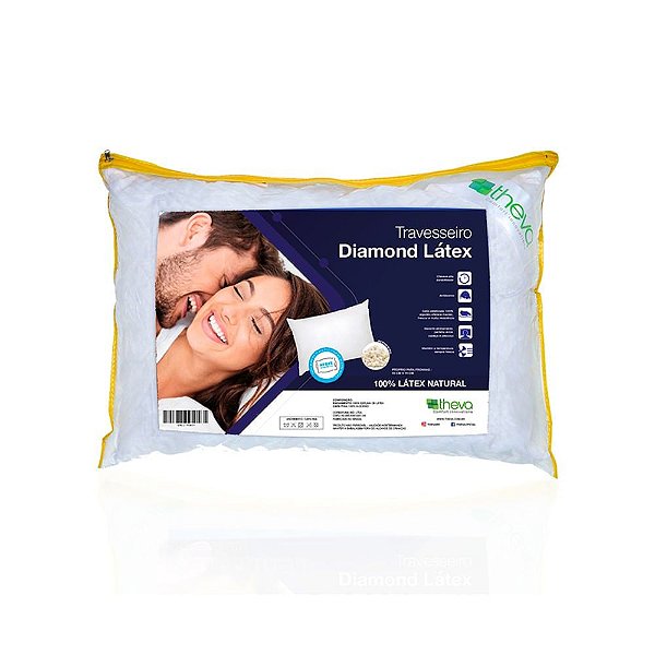 Travesseiro De Látex Diamond 50 X 70 Cm