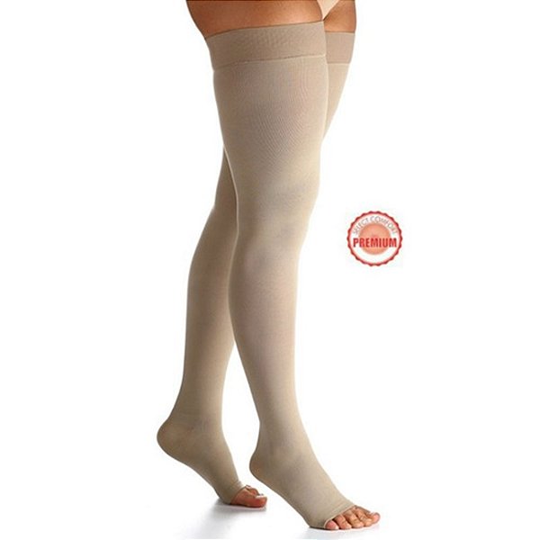 Meia Sigvaris Select Comfort 20-30 mmHg 7/8 AF 862 Ponteira Aberta Natural GG