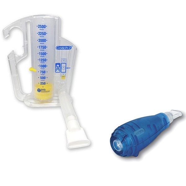Acapella Blue + Coach 2 Exercitador Respiratório Espirômetro 2500 ml