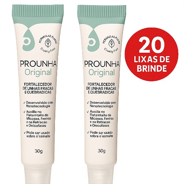 Kit c/ 2 Fortalecedor de Unhas Pro Unha Tea Tree Creme (30g)