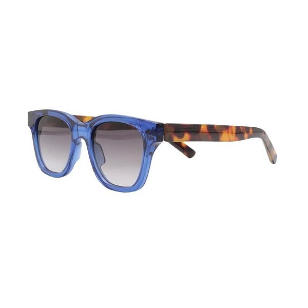 Óculos de Sol Leopardo Azul Translúcido