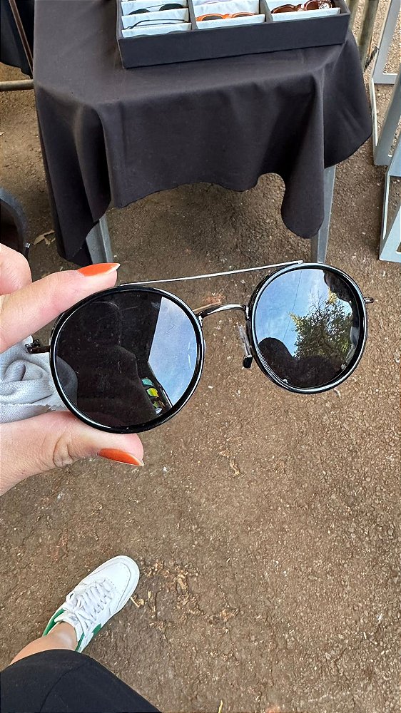 Óculos de Sol Aviador Dama Preto