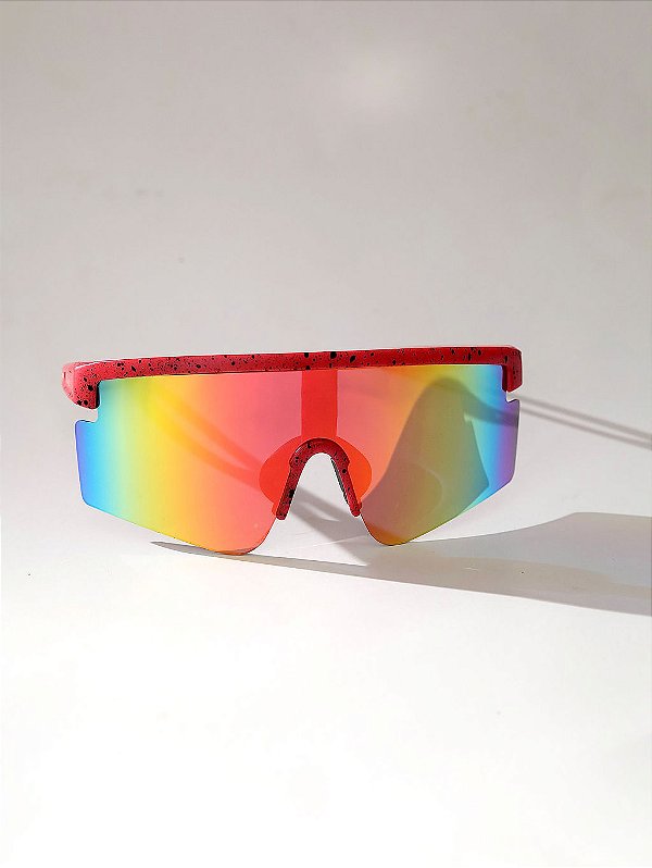 Óculos de Sol Esportivo Strada Vermelho
