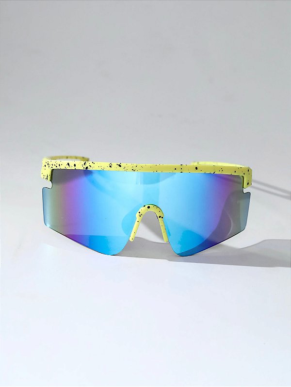 Óculos de Sol Esportivo Strada Amarelo