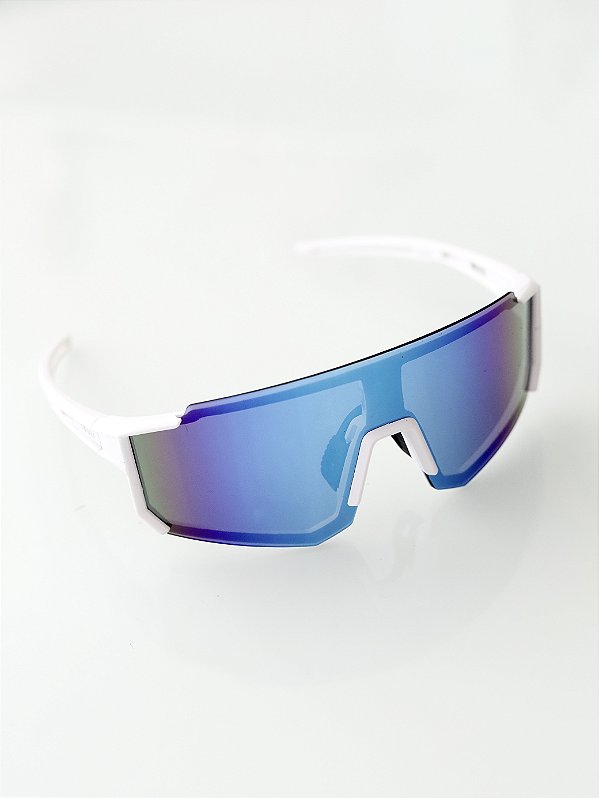 Óculos de Sol Esportivo Breeze Branco Lente Azul