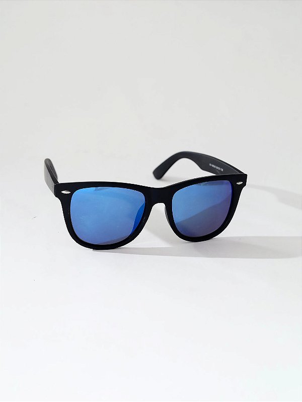 Óculos de Sol Max Preto Lente Azul