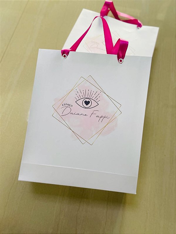 Sacola M Personalizada 19x24x6 - Logo Monograma