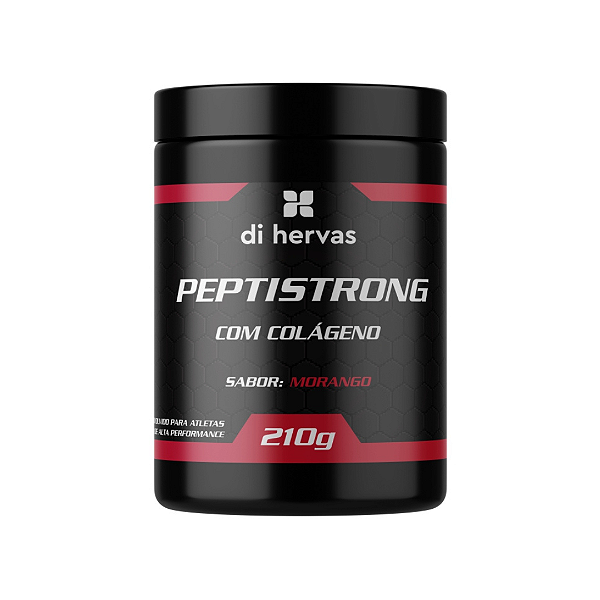 Peptistrong com colágeno - Sabor morango (210g)