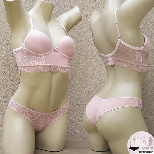 Lingerie Cropped Em Microfibra e Renda 0201862